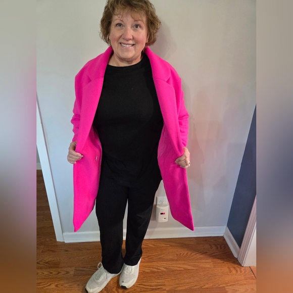 She + Sky MAGENTA Peacoat Size Large - Picture 6 of 10